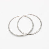 Simple Silver tone round Earrings