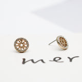 MARCHESA Vintage Crystal Gold-toned Stud Earrings