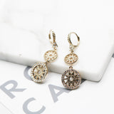 MARCHESA Beautiful Vintage Crystal Gold-toned Earrings