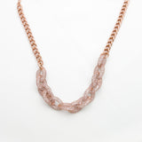 Betsey Johnson Beautiful Resplendent Exotic Clear Gemstones Rose Gold Necklace