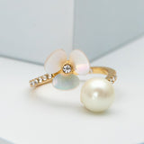Disco Pansy Adjustable Ring