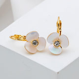 Disco Pansy Leverback Earrings