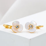 Disco Pansy Leverback Earrings