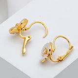 Disco Pansy Leverback Earrings