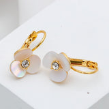 Disco Pansy Leverback Earrings