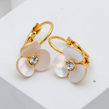 Disco Pansy Leverback Earrings