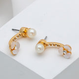 Disco Pansy Ear Jacket Earrings