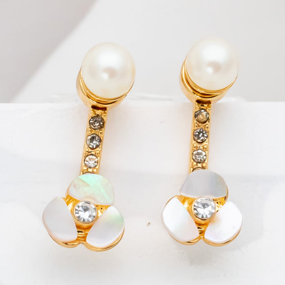 Disco Pansy Ear Jacket Earrings