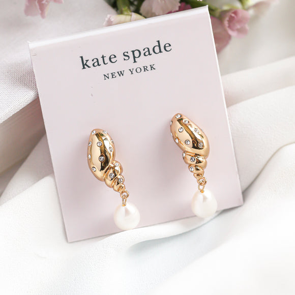 Under the Sea Tulip Gold Earrings