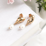 Under the Sea Tulip Gold Earrings