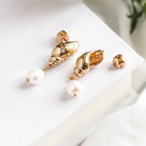 Under the Sea Tulip Gold Earrings