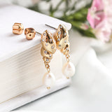 Under the Sea Tulip Gold Earrings
