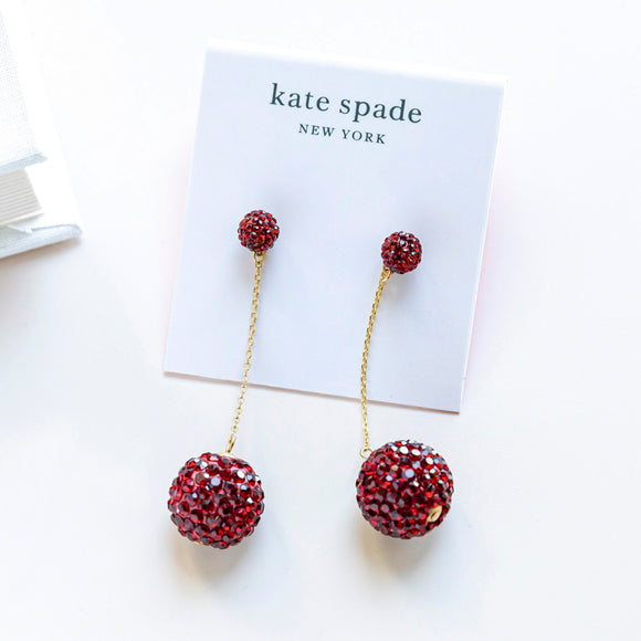 Razzle Dazzle Red Drop Earrings