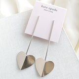 Heritage spade linear earrings (Silver)