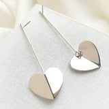 Heritage spade linear earrings (Silver)