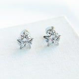Silver Something Sparkly Star Stud Earrings