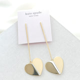 heritage spade linear earrings (Gold)