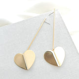 heritage spade linear earrings (Gold)