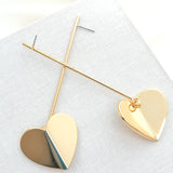 heritage spade linear earrings (Gold)