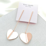 heritage spade linear earrings (Rosegold)