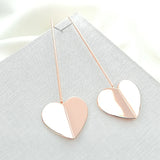 heritage spade linear earrings (Rosegold)