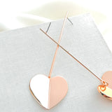 heritage spade linear earrings (Rosegold)
