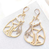 So Foxy Fox Wire Drop Earrings