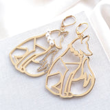 So Foxy Fox Wire Drop Earrings