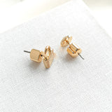 Asymmetrical heart and lock earrings