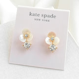 Disco Pansy Drop Stud Earrings