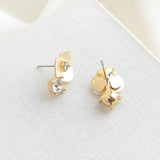 Disco Pansy Drop Stud Earrings
