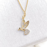 Grandmas Closet Hummingbird Mini Pendant Necklace