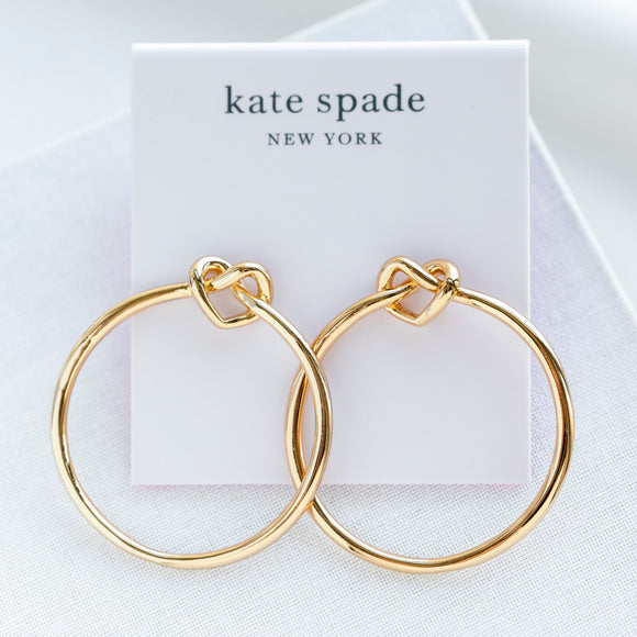 Loves Me Knot Gold hoop Earrings