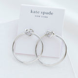 Loves Me Knot Silver Hoop Earrings
