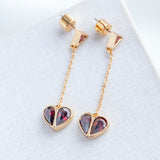 Red Rock Solid Stone Heart Drop Earrings