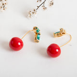 Ma Cherie Cherry Drop Earrings