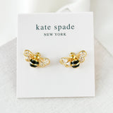 All Abuzz Stone Bee Gold Stud Earrings