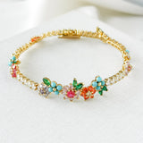 New Bloom Tennis Gold Bracelet