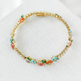 New Bloom Tennis Gold Bracelet