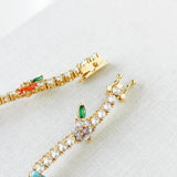 New Bloom Tennis Gold Bracelet