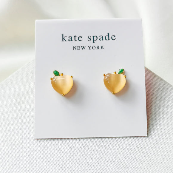 Fruit Salad Peach Stud Earrings