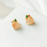 Fruit Salad Peach Stud Earrings
