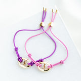 Pink Multi Cord Bracelet Set