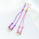 Pink Multi Cord Bracelet Set