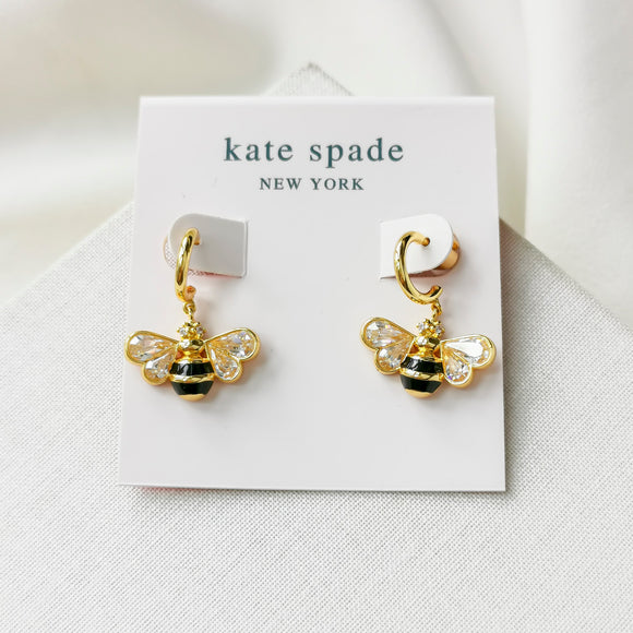 All Abuzz Stone Bee Huggie Earrings