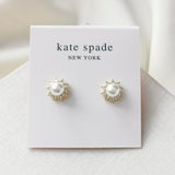 Sunny Pearl Halo Cream Stud Earrings