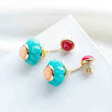 Confection linear drop cake earrings