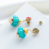 Confection linear drop cake earrings