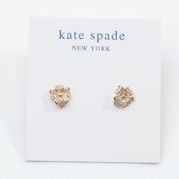 Precious Pansy Stud Earrings