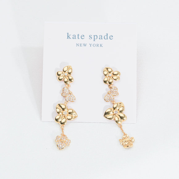 Precious Pansy Linear Earrings